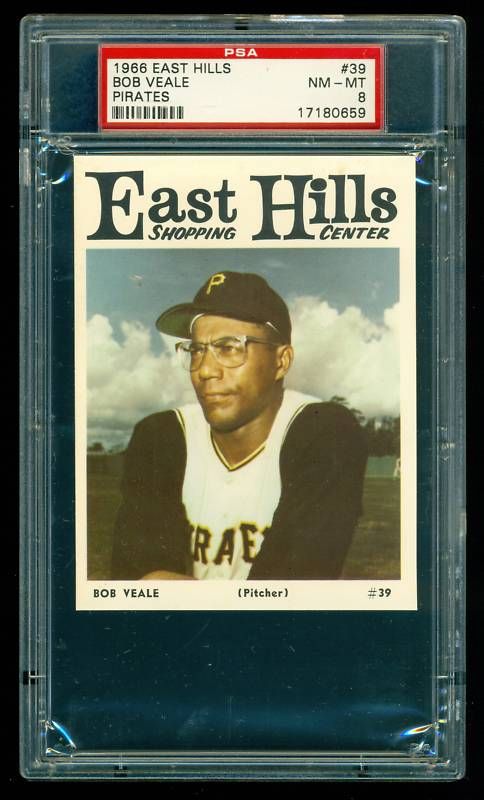 1966 EAST HILLS PIRATES   BOB VEALE #39   PSA 8 NM MT  