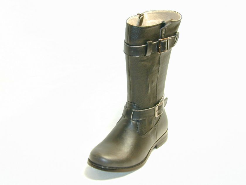 New LAmour Girls V7000 Leather Riding Boots with Two Strap Buckle 