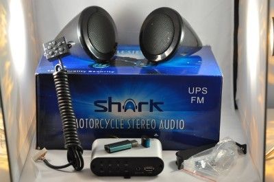 100 w motorcycle speakers + amp + radio + usb + remote  