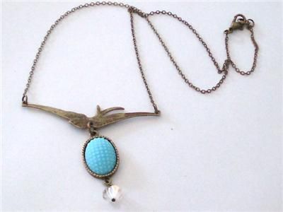 FLYING SWALLOW PENDANT CHARM NECKLACE  