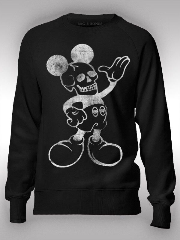 Mens RAG & BONES ANTI HERO DISNEY Raglan Sweater   Indy_Skate Kr3w 