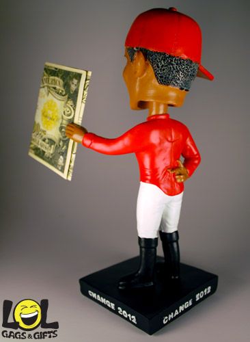 Anti Obama Outta Da Hood Lawn Jockey Bobblehead Doll OMG  