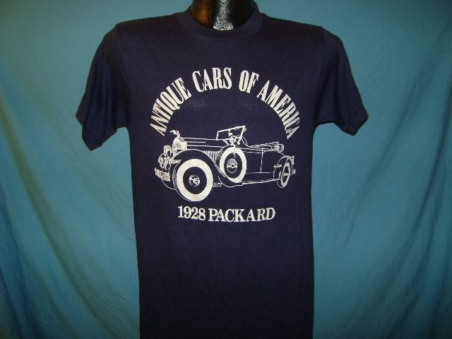 vintage ANTIQUE CARS AMERICA PACKARD 1928 t shirt MED M  