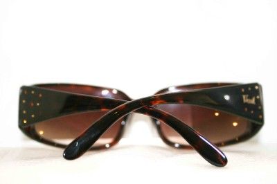 Ladies Fossil Authentic Carmine Brown Sunglass Rhinestone Crystal w 