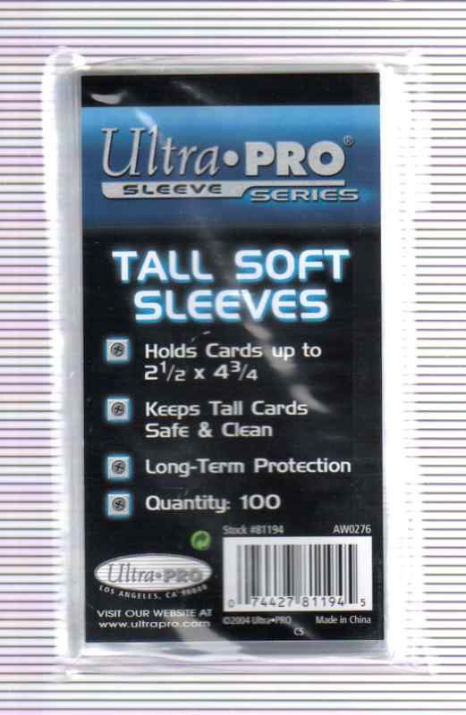 1000) Ultra Pro Tall Soft Card Sleeves Widevision  