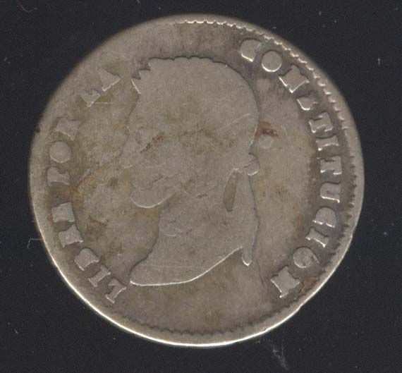 BOLIVIA POTOSI 1 SOL 1856 FJ BOLIVAR SILVER COIN  