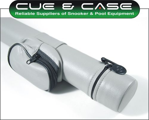 GREY Hard Tubular Cue Case for 2 Piece Snooker Pool Cue  