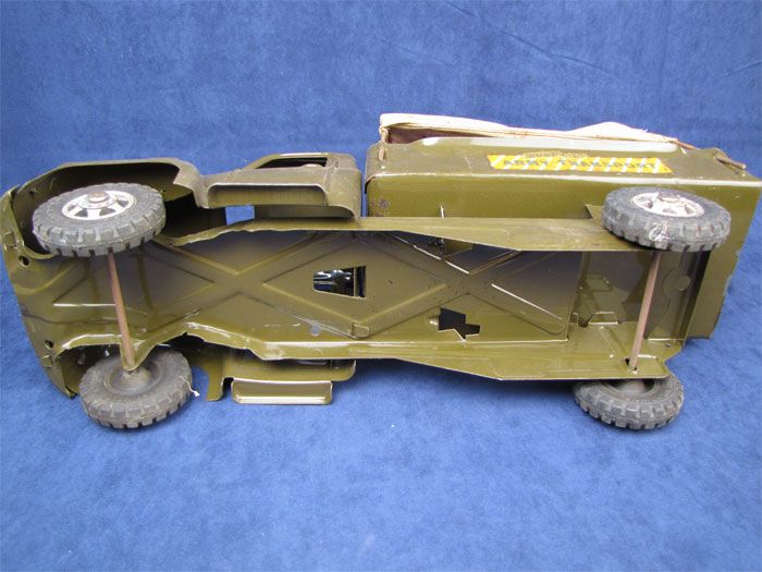 Buddy L Army Transport Pressed Steel Toy Canopy Truck  