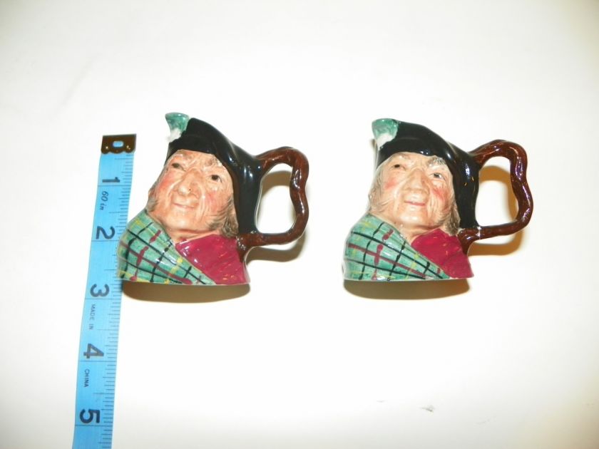 Vintage Kelsboro Ware Toby Jug Auld Mac Miniature Pair  