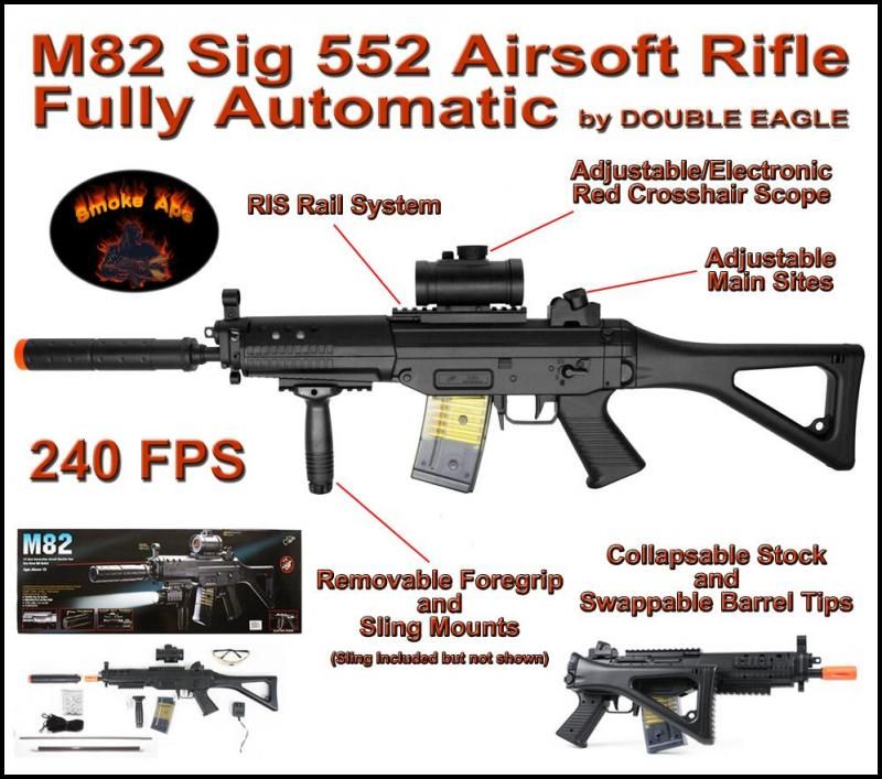 Double Eagle M82 / SIG 552 Fully Automatic Airsoft Rifle