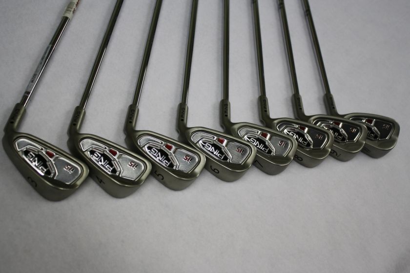 NEW Ping i15 iron set 3   W Black Dot AWT Stiff Steel Shaft Right 