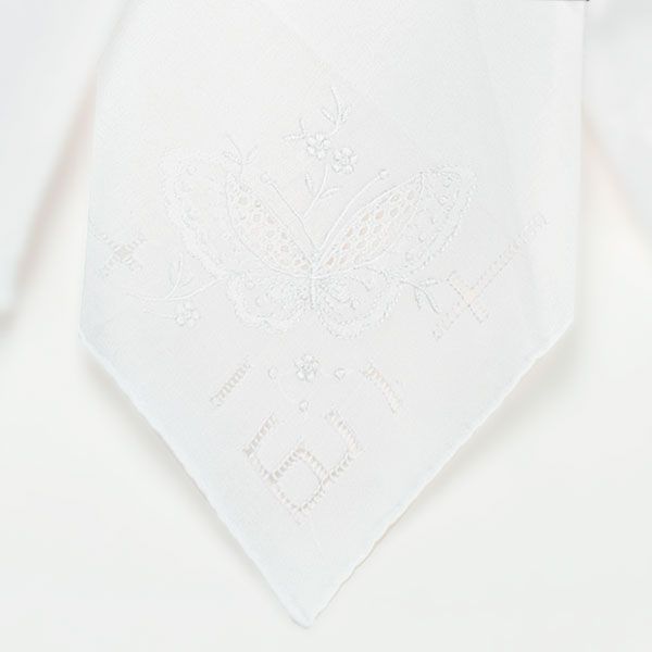 WEDDING GIFT IDEA PERSONALIZED EMBROIDERED HANDKERCHIEF 068180003211 