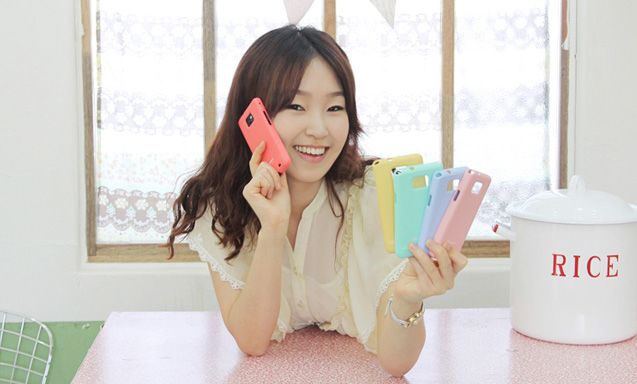 Sherbet Topping(Pink)HAPPYMORI Galaxy S2(i9100) Rubber Silicone cute 