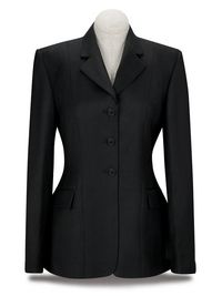   Classic Devon Show Coat Black Tonal Plaid CLOSEOUT Regular $142  