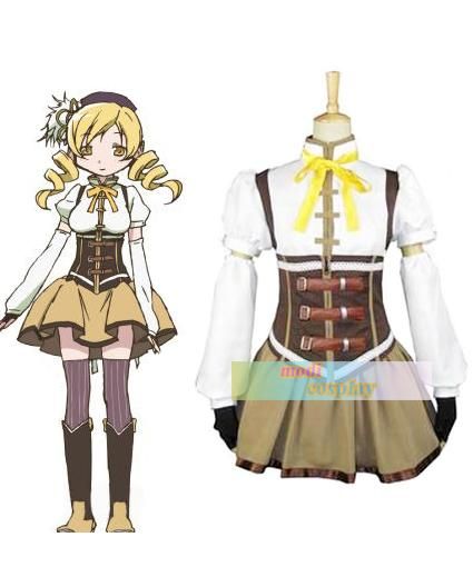 Puella Magi Madoka Magica Mami Tomoe Cosplay Costume, all size  