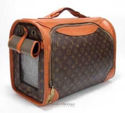 Authentic Louis Vuitton Vintage Monogram French Co. Pet Carrier GM