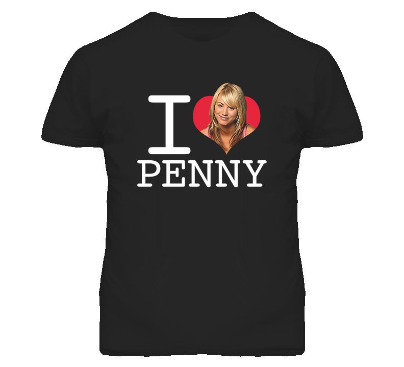 Love Penny Big Bang Theory Funny Geek Black T Shirt  