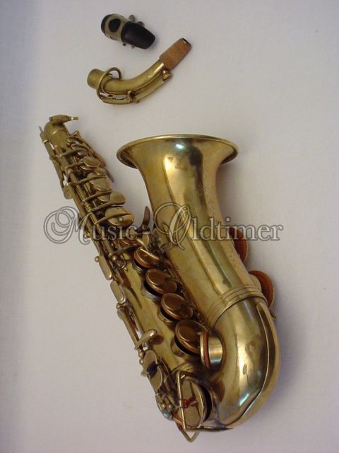   original Brass Wurlitzer curved Soprano Saxophone *** Music Oldtimer