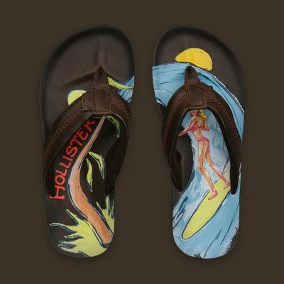 HOLLISTER MEN CALI BEAC FLIP FLOP XL 100%AUTHENTIC  