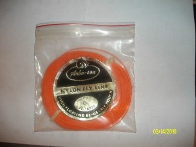 VINTAGE ARBO SON SIZE D NYLON FLY LINE 25 YARDS  