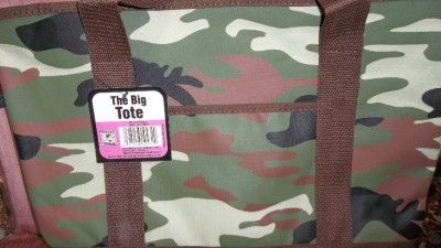 NYLON BIG TOTE BAG CAMO CAMOUFLAGE GREEN/BROWN/BLACK NWT  