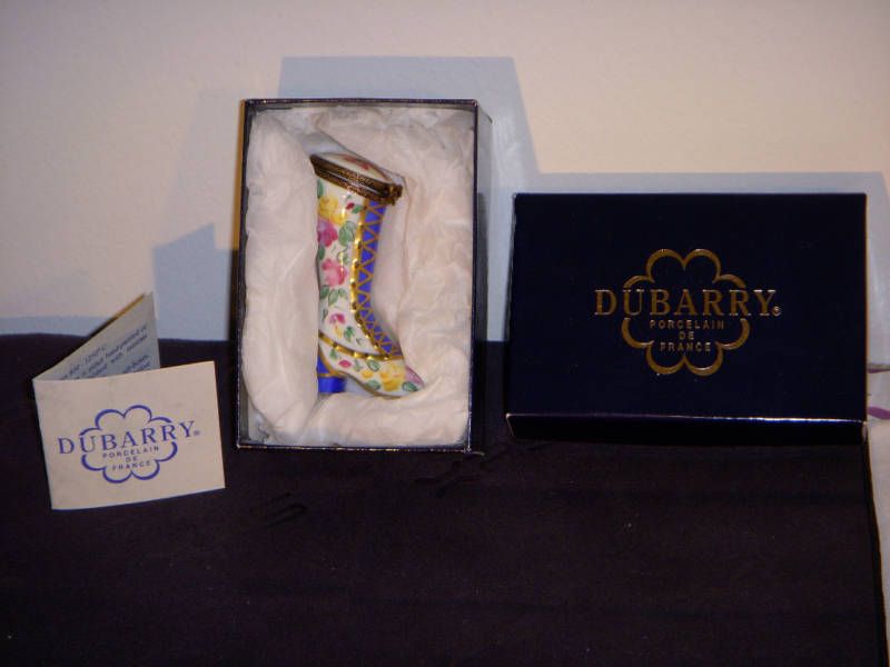 DUBARRY LIMOGES PORCELAIN DECORATED SHOE HTF RETIRED  