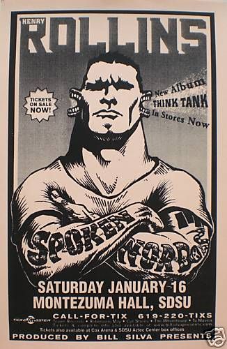 HENRY ROLLINS 1999 SAN DIEGO CONCERT TOUR POSTER   PUNK  