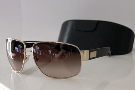 PRADA Mens Brown Executive Designer Aviator Sunglasses SPR 61L RRP £ 