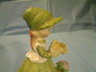 MEGAN & FRIENDS GIRL WITH FLOWER POT FIGURINE HEARTLINE  