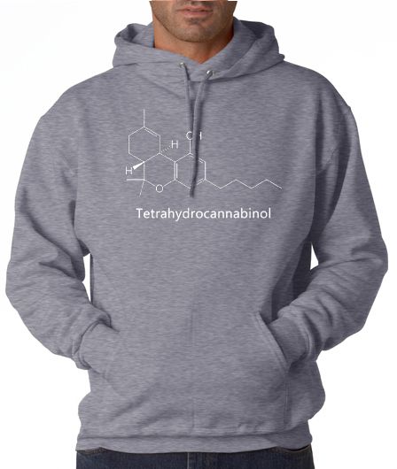 Tetrahydrocannabinol THC Weed 50/50 Pullover Hoodie  