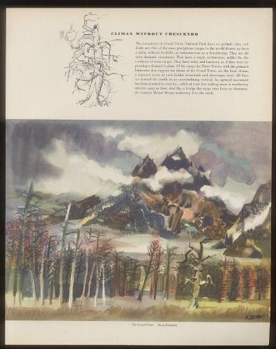 1947 Dong Kingman The Grand Tetons print  