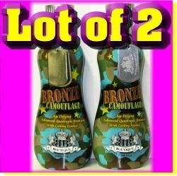   BRONZE CAMOUFLAGE INDOOR TANNING BED LOTION COOLING BRONZER  