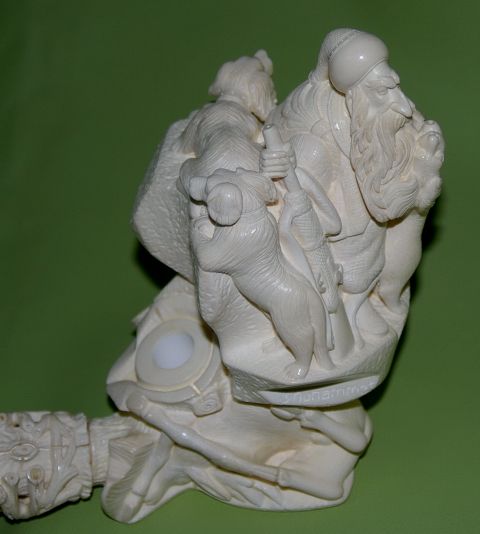 Genuine BLOCK Meerschaum Art Work Pipe pipa pfeife ecume HUGE 