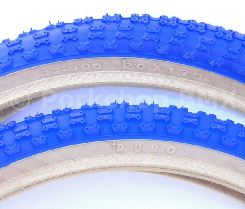 Comp 3 old school BMX SKINWALL tire 20 X 1.75 BLUE   PAIR  
