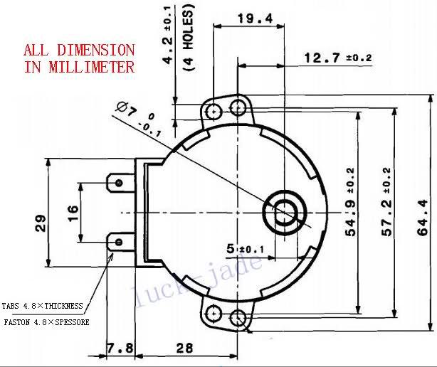 New microwave turntable synchronous motor 120VAC 120V  