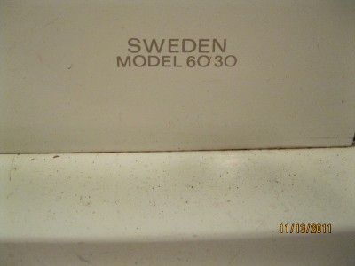   Husqverna Sewing Machine Sweden Model 6030 Repair or Parts  