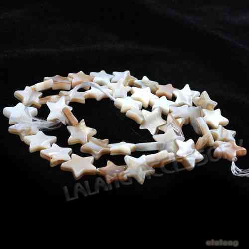 1strings Polish Star White MOP Shell Bead Free P 111155  