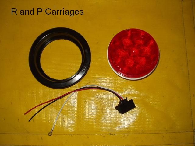 LED Lights, Super Bright 7 Diode, 4 round RED kit  