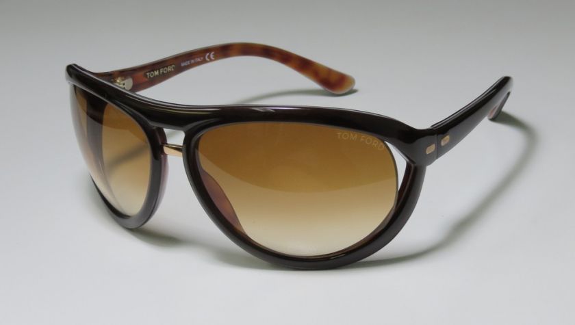 NEW TOM FORD TF72 CAMERON STYLISH BROWN TEMPLES/LENSES SUNGLASSES 