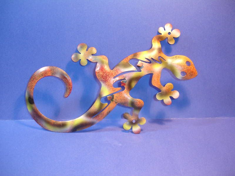 Green Geico Lezard Wall decor iron Gecko Geiko rare  