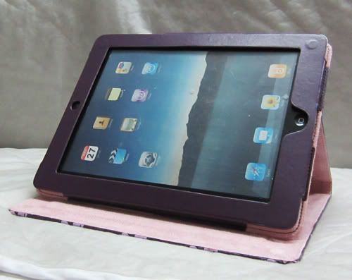 Hello Kitty leather case cover sleeve stand for apple iPad 2 purple 