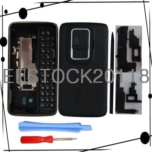 Black Fascia Full Housing Case Cover +Stylus for Nokia N900  