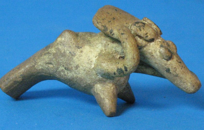 Rare Ancient Egyptian Terra Cotta Animal Whistle 400 BC  