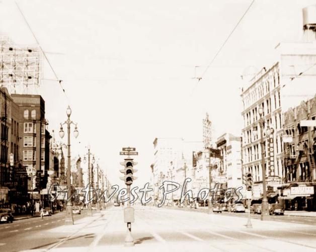 Photo of Old Cars on Canal Street New Orleans Louisiana  