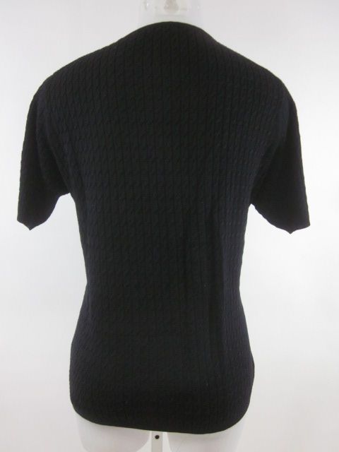 You are bidding on an EVELYN & ARTHUR Black Cable Knit Short Sleeve 