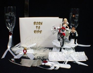 HONDA Dirt Bike Motorcycle LOT Wedding Cake topper SET  