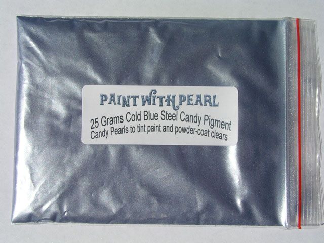 Blue Steel pearl candy paint powder coat custom pigment  