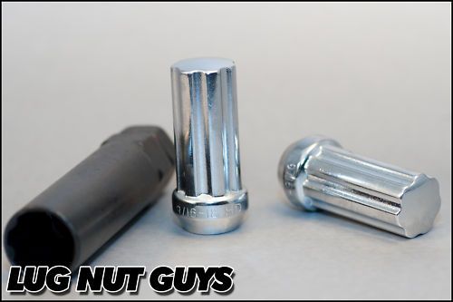 32 LUG NUTS SPLINE ACORN 9/16 LONG CHROME DODGE RAM  