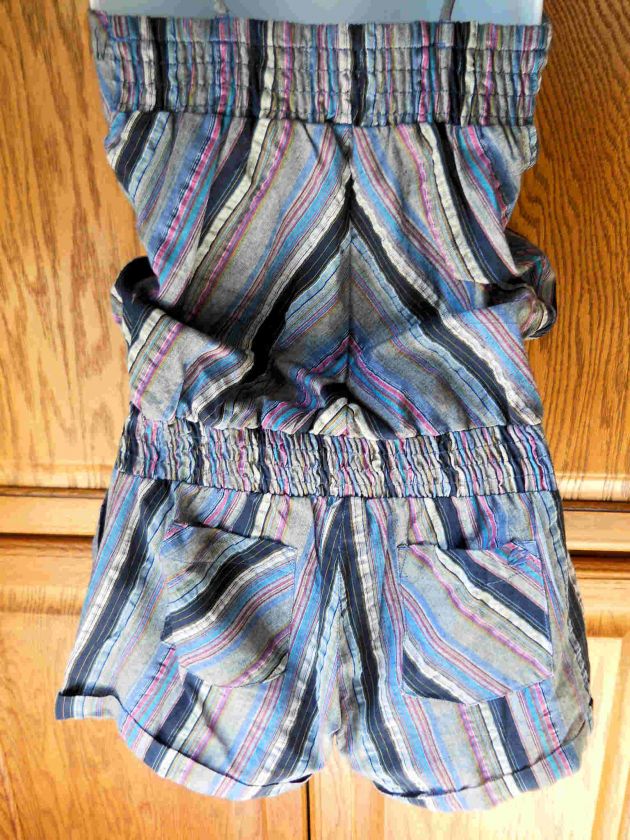 BILLABONG~ SOLEDAD BLUE GRAY PINK STRIPE JUMPER ROMPER  