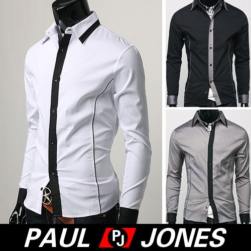 New Mens Casual Dress Shirts Unique Design Smart *  